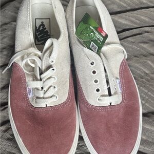 Vans Cream and Pink Sneakers